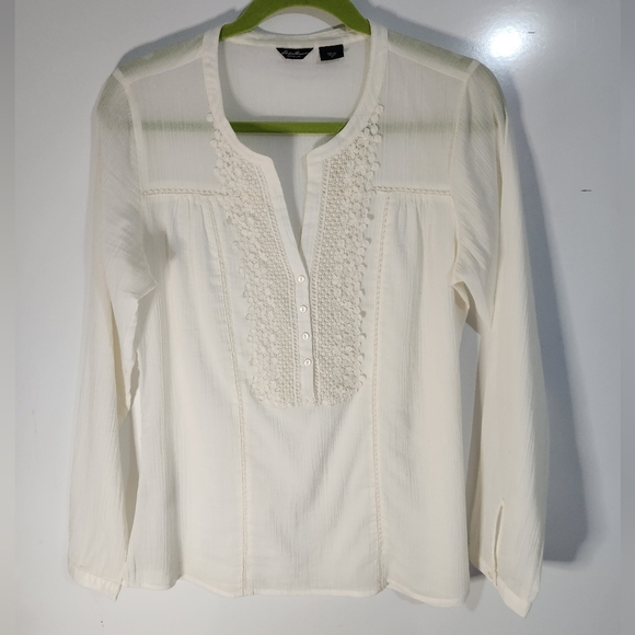 Eddie Bauer Womens Long Sleeve Blouse, Size Med - Picture 1 of 7